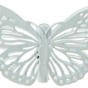 Farfalle Segnaposto Bianche in metallo 3.5 x 2.5 cm 4 pz