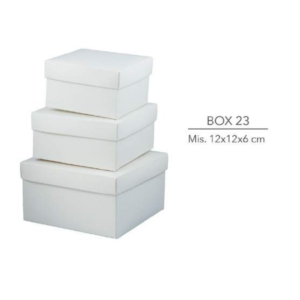 10 Scatole Bianche in cartone per Bomboniere in cartone 12x12x6 cm