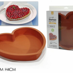 Stampo in Silicone a forma di Cuore diametro 26 cm altezza 4 cm