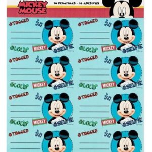 Etichette Libro Disney Topolino 8,5×4,5 cm confezione da 16 pezzi *