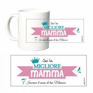 Tazza in Ceramica Festa della Mamma da Personalizzare con il Nome