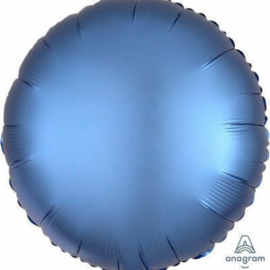 Palloncino Mylar 17″ 42 cm Tondo Satinato Blu Cobalto