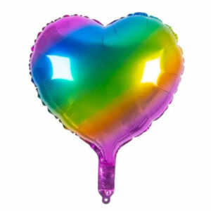 Palloncino Mylar Cuore Arcobaleno 40×45 cm