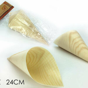 Set 5 Coni in legno Finger Food 24 cm *