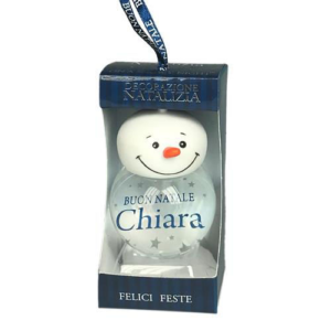 Palla di Neve 4×6 cm con nome CHIARA