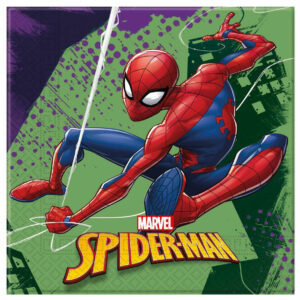 Tovaglioli 33×33 cm Spiderman team up 20 pezzi