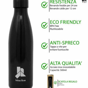 Borraccia Termica 500 ml Nera Julian Ross