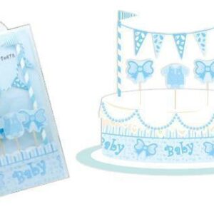 SET DECORAZIONI TORTA BABY BOY*