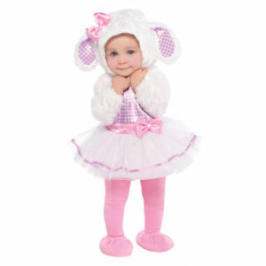 Costume Bambina Agnellino Bianco Taglia 12/18 Mesi