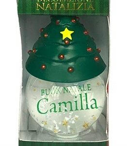 Palla di Neve 4×6 cm con nome CAMILLA