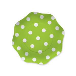 PIATTI 18cm POIS VERDE MELA 10 pz *