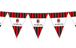 Festone 12 Bandierine in carta triangolari Ufficiale Milan 295 cm *