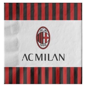 Tovagliolo 33×33 cm Ufficiale Milan 20 pz *