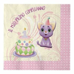 20 Tov.li cm.33 x 33 Primo Compleanno Cindy*