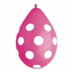 Palloncini in Lattice 12” All Around Pois Fuxia 10 pz