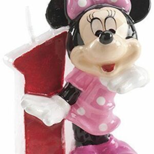 Candelina Sagomata 8 cm Disney Minnie numero 1 *