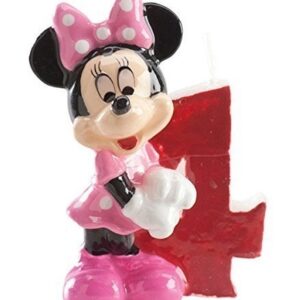 Candelina Sagomata 8 cm Disney Minnie numero 4 *