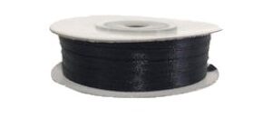 Rotolo Nastro Doppio Raso Nero 3 mm 50 mt *