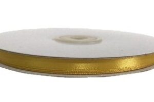 Rotolo Nastro Doppio Raso Oro 6 mm 50 mt *