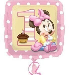 Palloncino Mylar 1° Compleanno Minnie Baby 43 cm