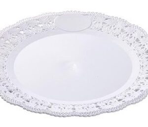 Vassoio Trinato – Decorato Bianco diametro 22 cm *